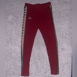 NWT Kappa Banda 222 Grace Jones Skin Fit Red Dark Dahlia/Turquoise Crystal